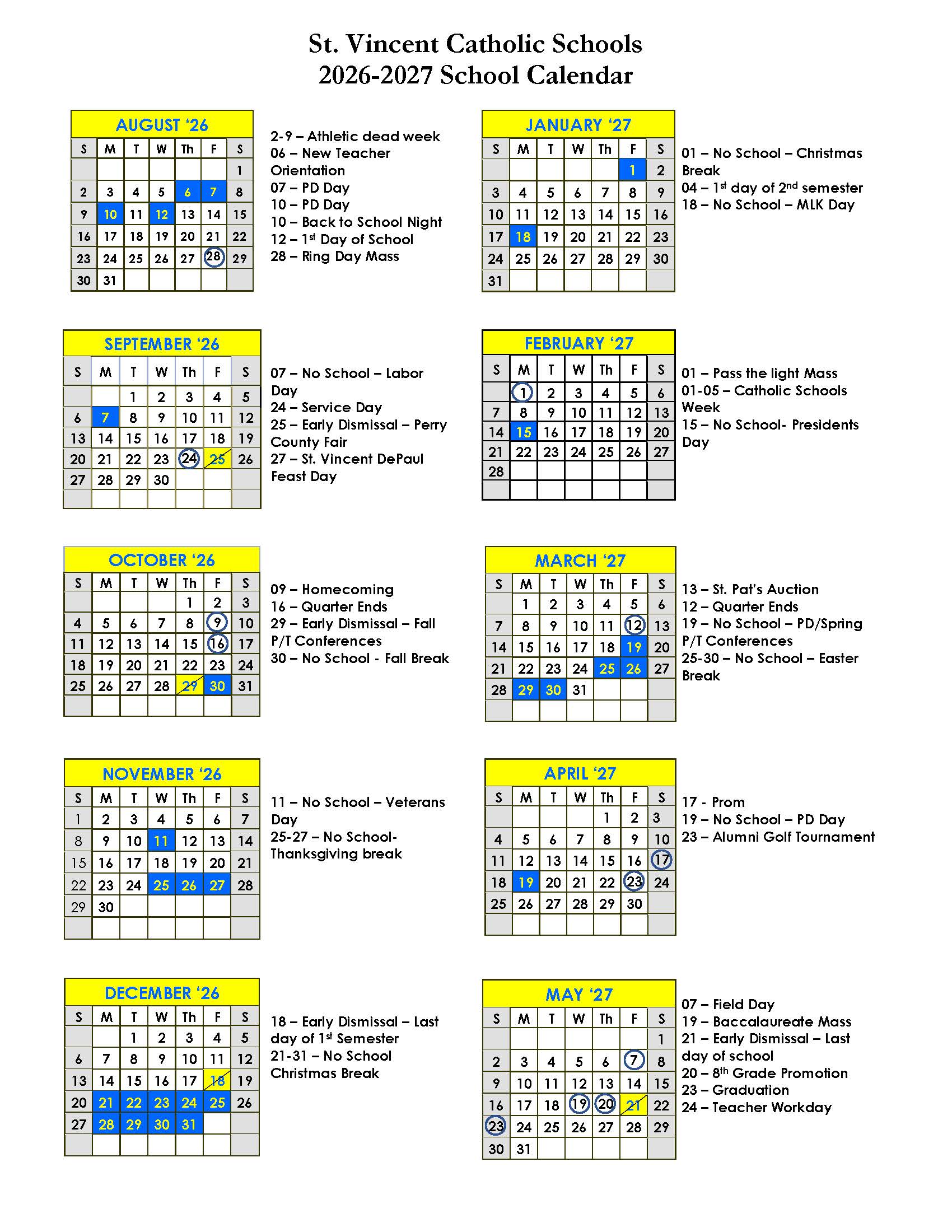 26-27 SV School Calendar